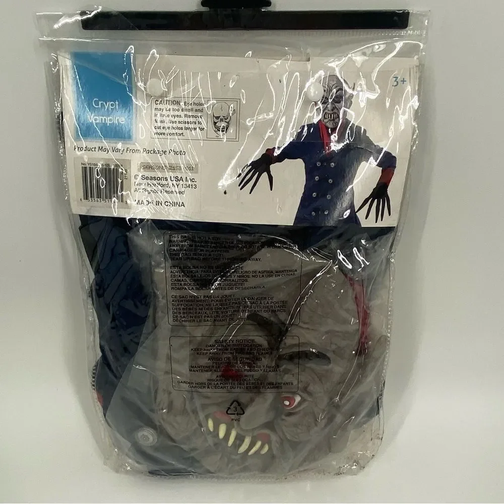 Crypt Vampire Kids Halloween Costume - Blue and Black size M